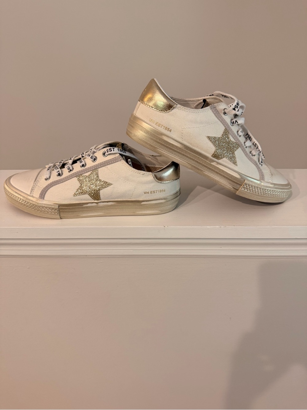 Vintage Havana canvas sneaker white/gold